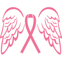 Cancer- Cancer Ribbon With Wings