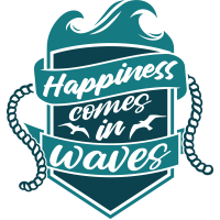 Quote- Happiness Comes In Waves